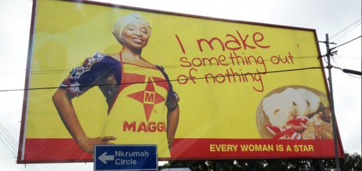 Werbung in Entwicklungsländern: Billboard in Accra, der Hauptstadt von Ghana