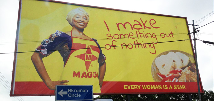 Werbung in Entwicklungsländern: Billboard in Accra, der Hauptstadt von Ghana