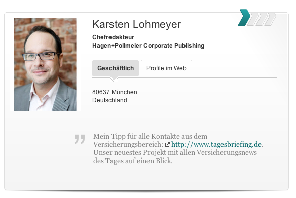 Karsten Lohmeyer auf Xing