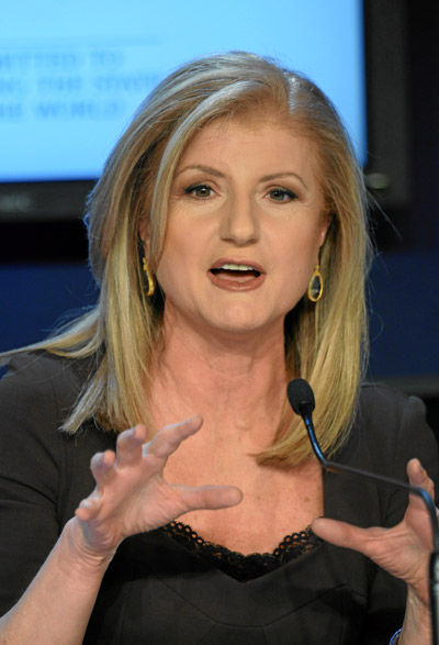 Arianna Huffington By World Economic Forum [CC-BY-SA-2.0 (http://creativecommons.org/licenses/by-sa/2.0)], via Wikimedia Commons