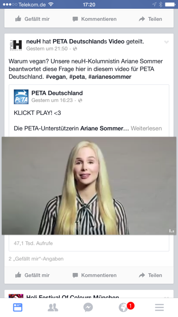 Selbstgehostetes Video auf Facebook 